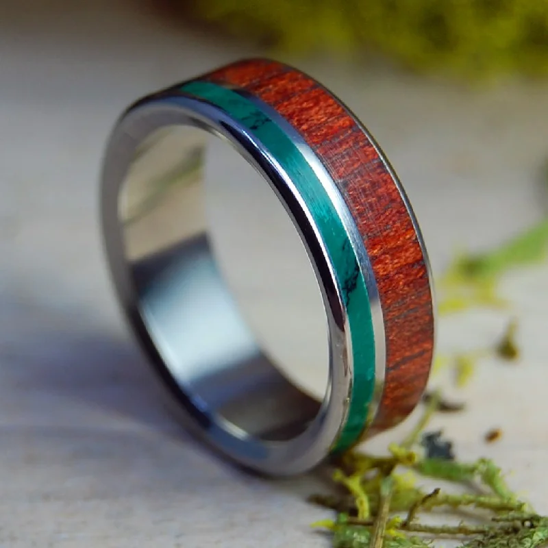 affordable engagement rings -Imperial Bloodwood | Men's Bloodwood, Imperial Jade & Titanium Wedding Ring