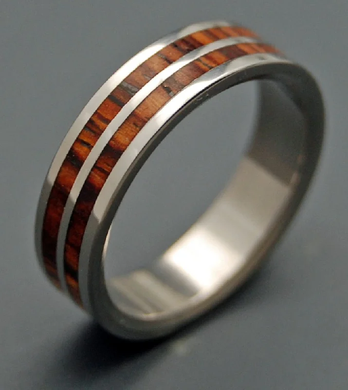 minimalist rings for women -By My Side | Men's Wood & Titanium Wedding Ring