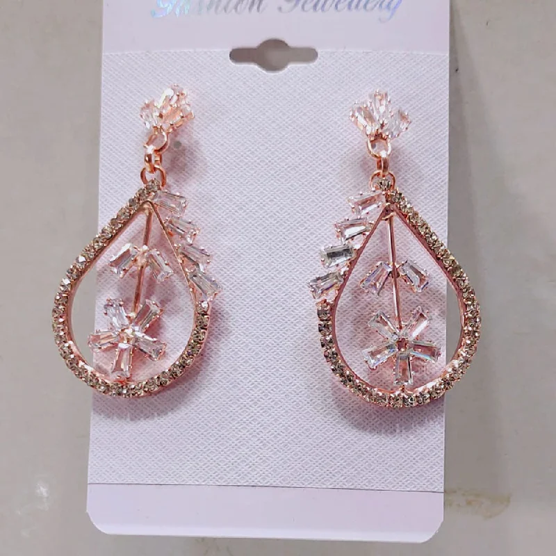 bridesmaid earrings -Tip Top Jewellers Crystal And Austrian Stone Dangler Earrings