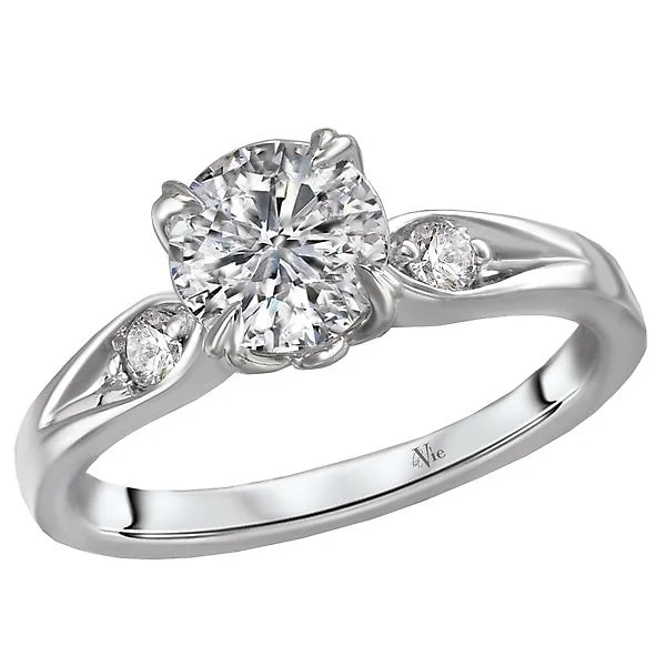 romantic proposal engagement rings -Classic Semi-Mount Diamond Ring