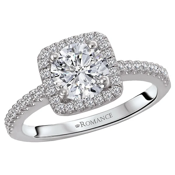 heirloom quality engagement rings -Halo Semi-Mount Diamond Ring