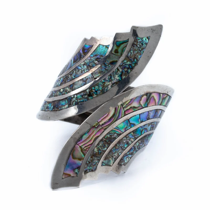 tennis bracelets for women -Sharp Abalone Clamper Bracelet