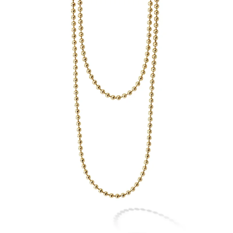 silver plated necklaces -Caviar Gold 18K Gold Beaded Necklace