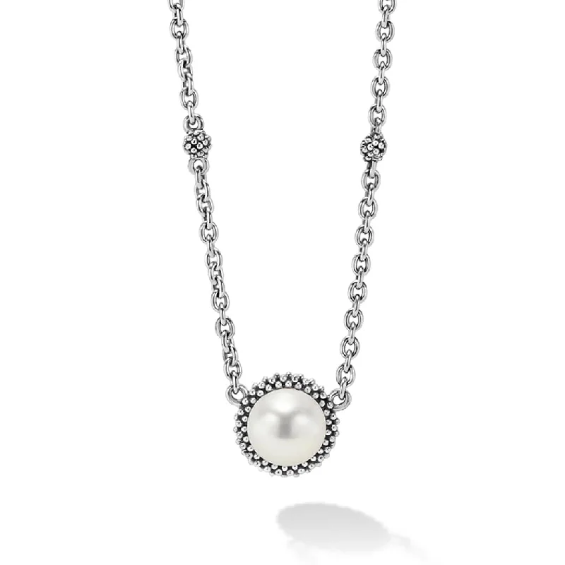 necklaces for everyday wear -Luna Pearl Pendant Necklace