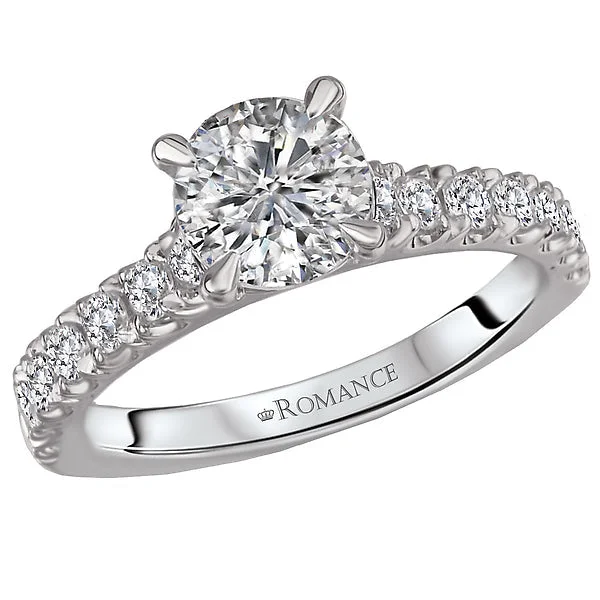 vintage-inspired engagement rings -Peg Head Semi-Mount Diamond Ring