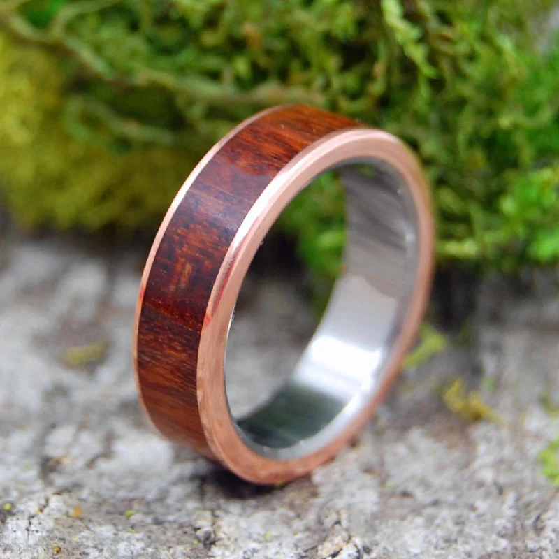 trendy women’s rings -Snakewood Copper | Men's Snakewood, Copper & Titanium Wedding Ring