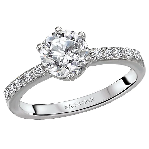 luxury platinum engagement rings -Classic Semi-Mount Diamond Ring