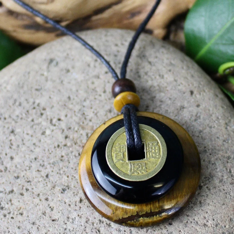 best selling necklaces -Tiger's Eye and Black Jasper Earth & Art