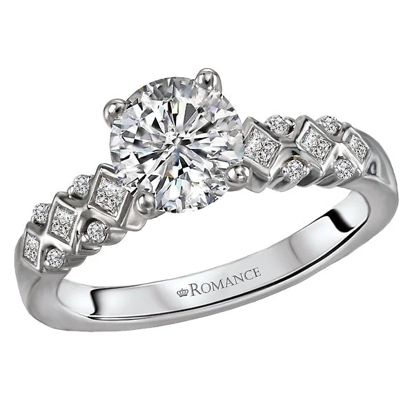 vintage-inspired engagement rings -Semi-Mount Diamond Ring