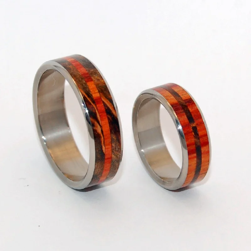 matching engagement rings -How Quickly | Maple Wood Wedding Ring - Unique Wedding Ring Set