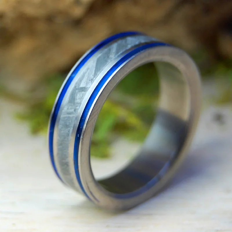 best selling rings for women -Intergalactic Fantastic | Men's Meteorite & Titanium Wedding Ring