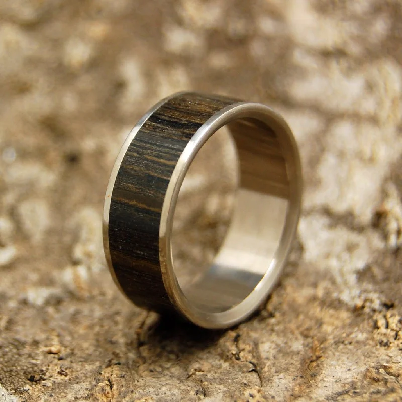 fashion rings for women -Scottish Bog Oak | Men's Scottish Bog Oak & Titanium Wedding Ring