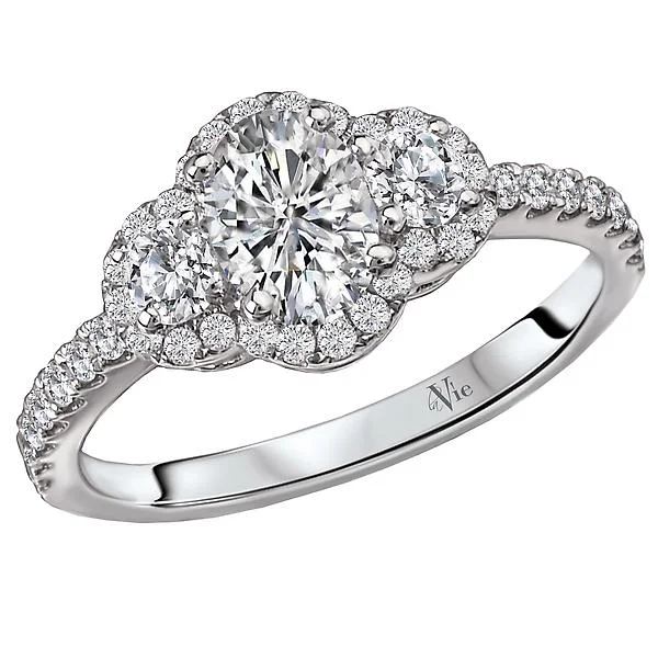 heirloom quality engagement rings -Halo Semi-Mount Diamond Ring