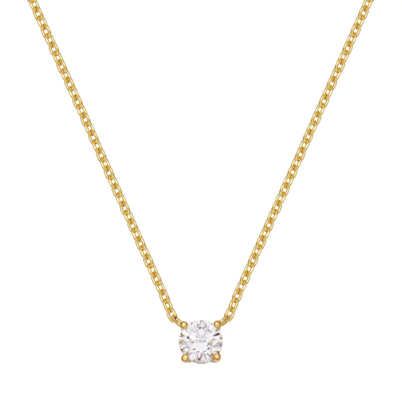 hand-made necklaces for women -Lab Created 0.25ct tw Diamond Pendant Necklace in 18k Gold Vermeil