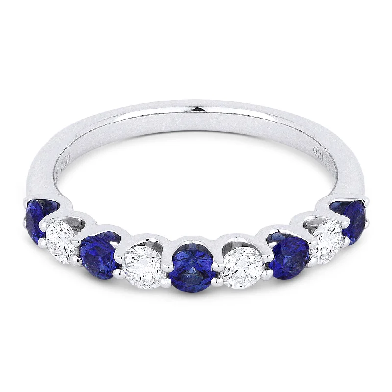 women’s engagement rings with sapphires -14K White Gold,sapphire Ring