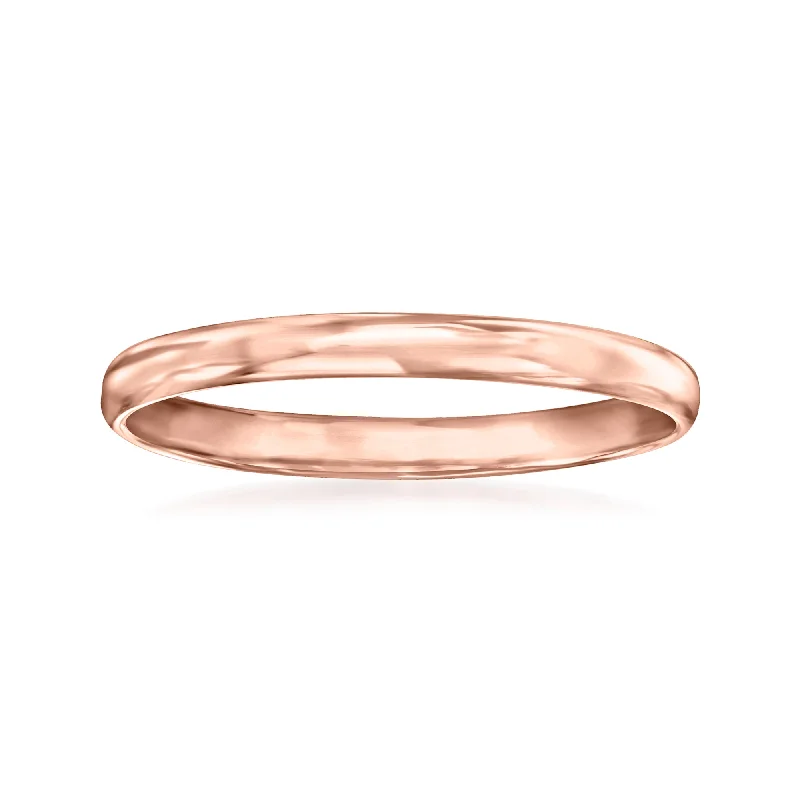 engagement rings with unique designs -RS Pure by Ross-Simons 14kt Rose Gold Polished Ring