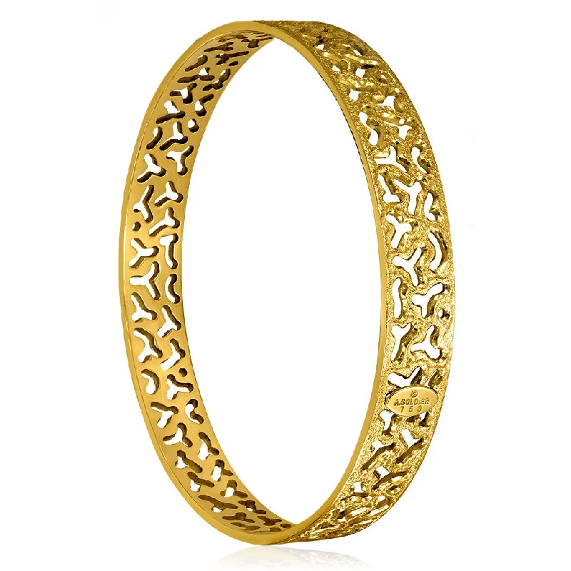 bohemian style bangles -Gold Textured Bangle Bracelet