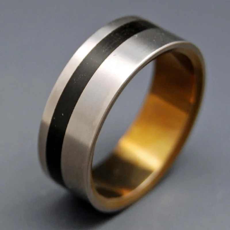 personalized wedding rings -Riesling | Men's Black Bronze & Titanium Wedding Ring