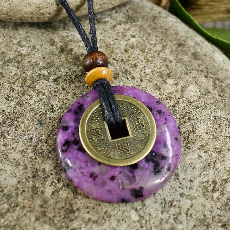 unique gemstone necklaces -Serenity Sacred Earth Amulet