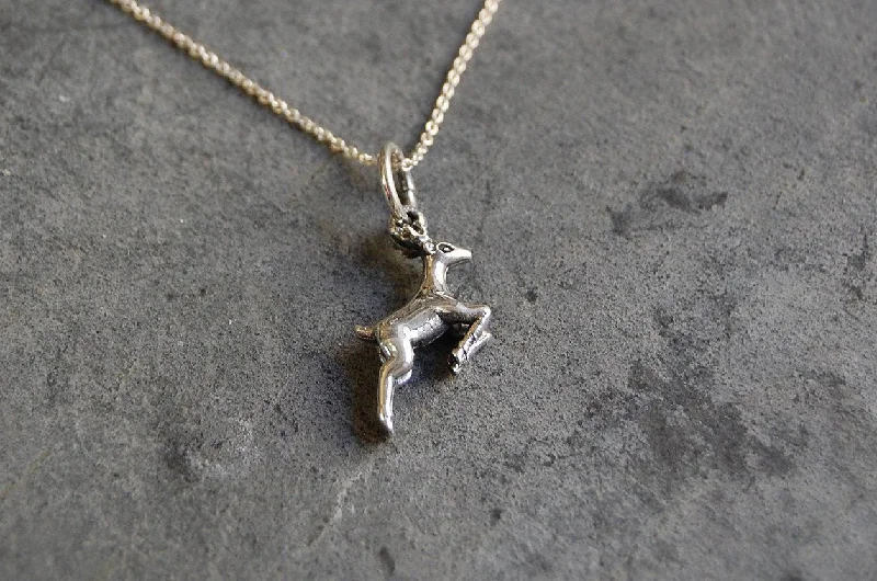 silver plated necklaces -little deer | pendant necklace | 925 silver