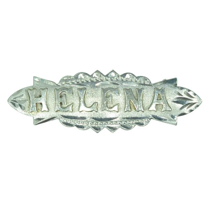 festive bangle bracelets -Helena Name Brooch