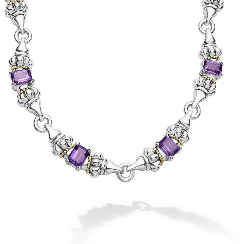 delicate pendant necklaces -Glacier Amethyst Caviar Beaded Necklace