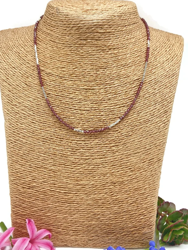 simple chain necklaces -Tiny Stone Choker Necklace