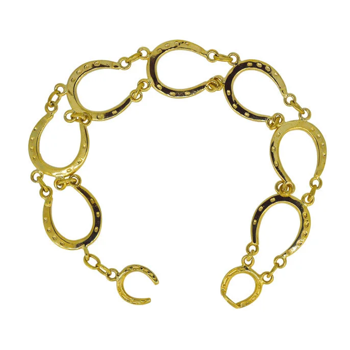 women’s casual bracelets -Gold Horse Shoe Bracelet