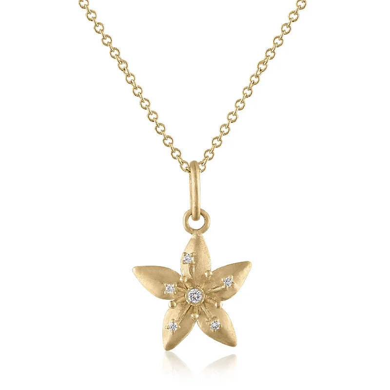 retro necklaces for women -STARFLOWER DIAMOND PENDANT