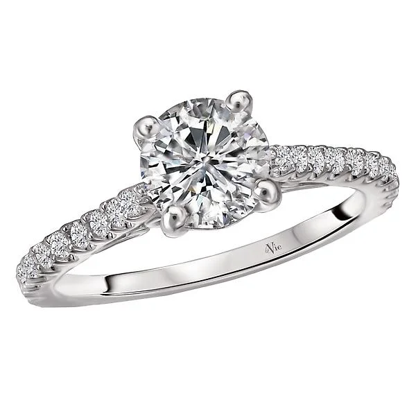 vintage engagement rings -Classic Semi-Mount Diamond Ring