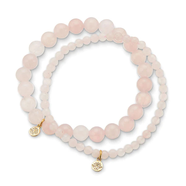 stackable bangles for casual wear -Palas Jewellery - Rose Quartz Healing Gem Bracelet