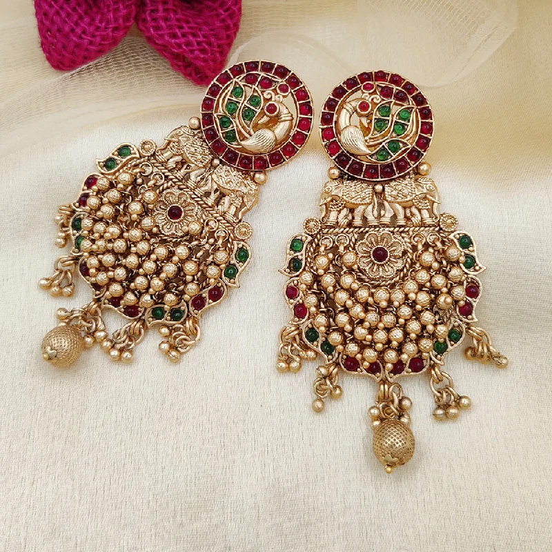 fashion earrings for women’s parties -Jewel Addiction Copper Rajwadi Finish Pota Stone Dangler Earrings