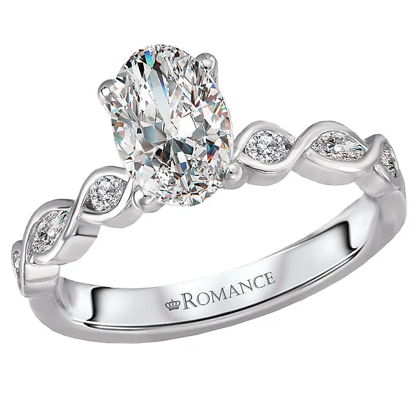 unique engagement rings -Classic Semi-Mount Diamond Ring