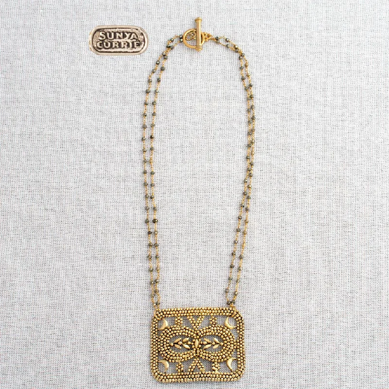 minimalist gold necklaces -Chain Necklace with Antique Buckle