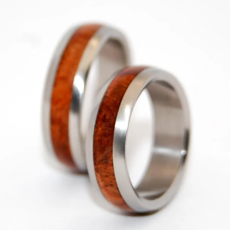 luxury diamond rings -Amour | Matching Wood & Titanium Wedding Ring