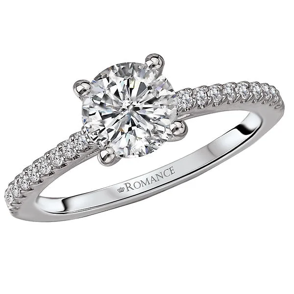 women engagement rings -Peg Head Semi-Mount Diamond Ring