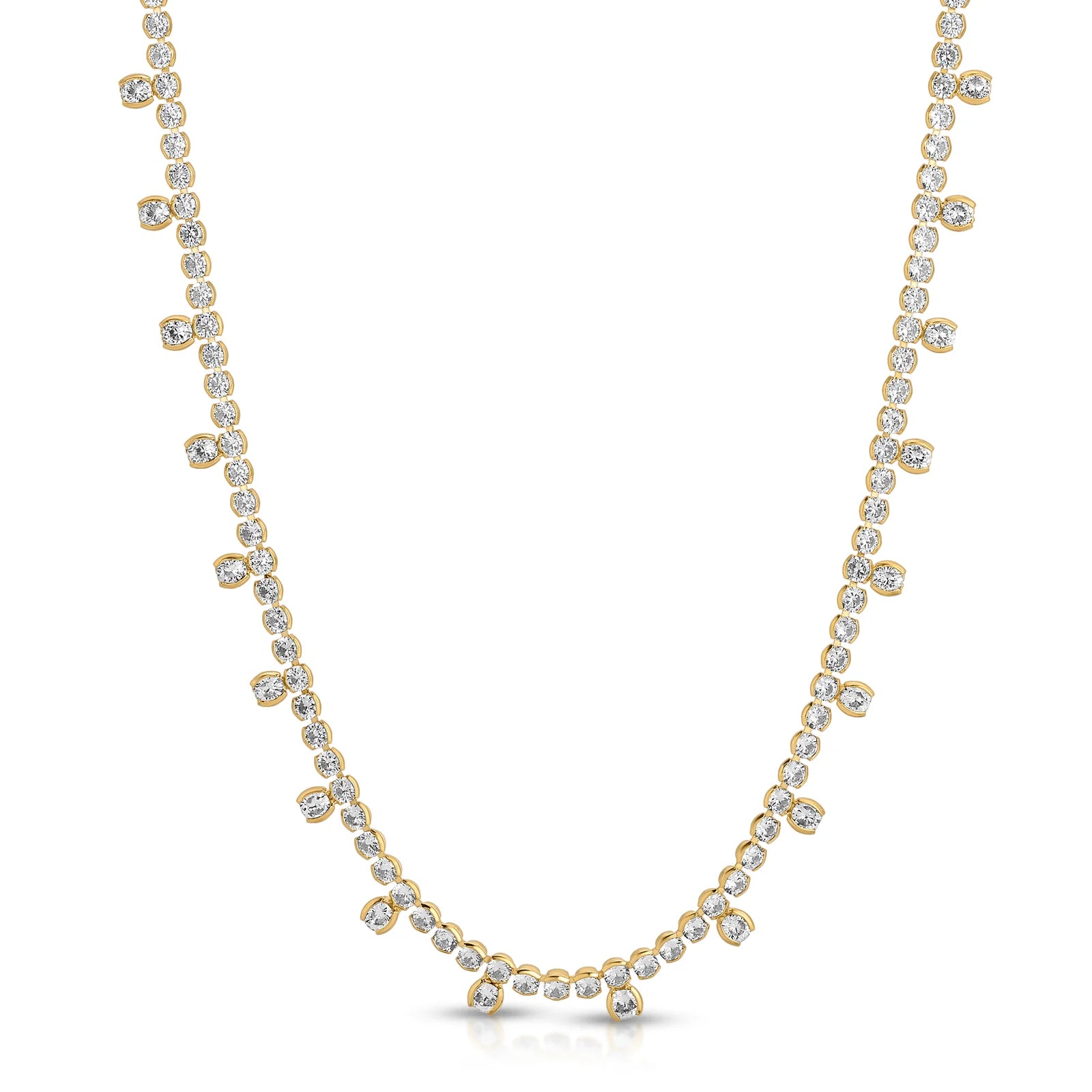 women’s multi-layer necklaces -Boca Raton Shaker Tennis Necklace