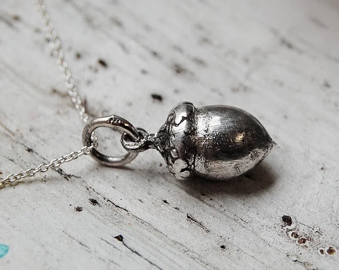 elegant gold necklaces -'Acorn' necklace | 925 silver