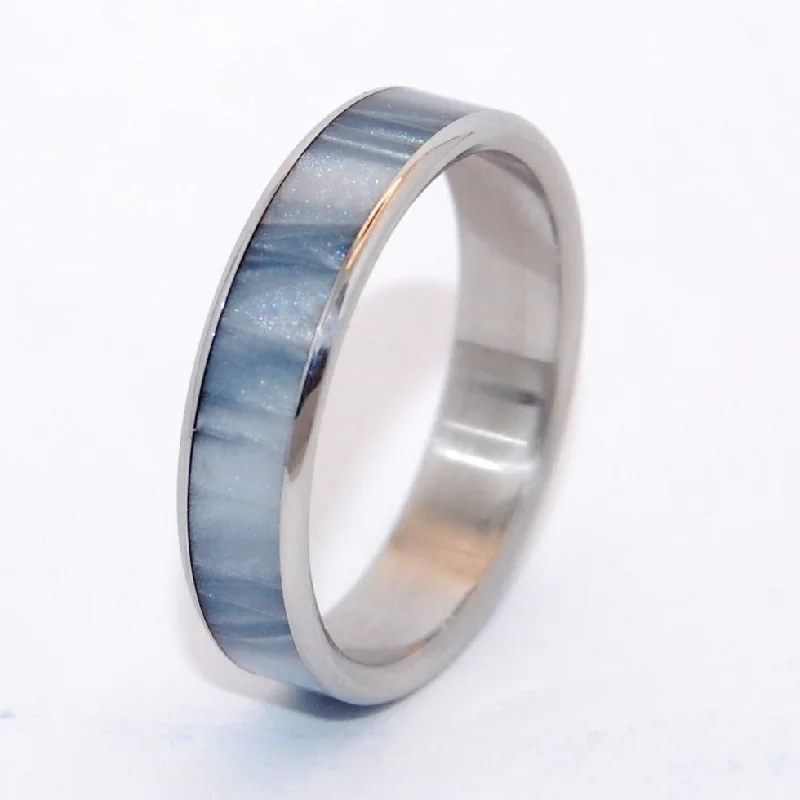 large stone engagement rings -In The Space Below The Fog | Men's Titanium Wedding Ring