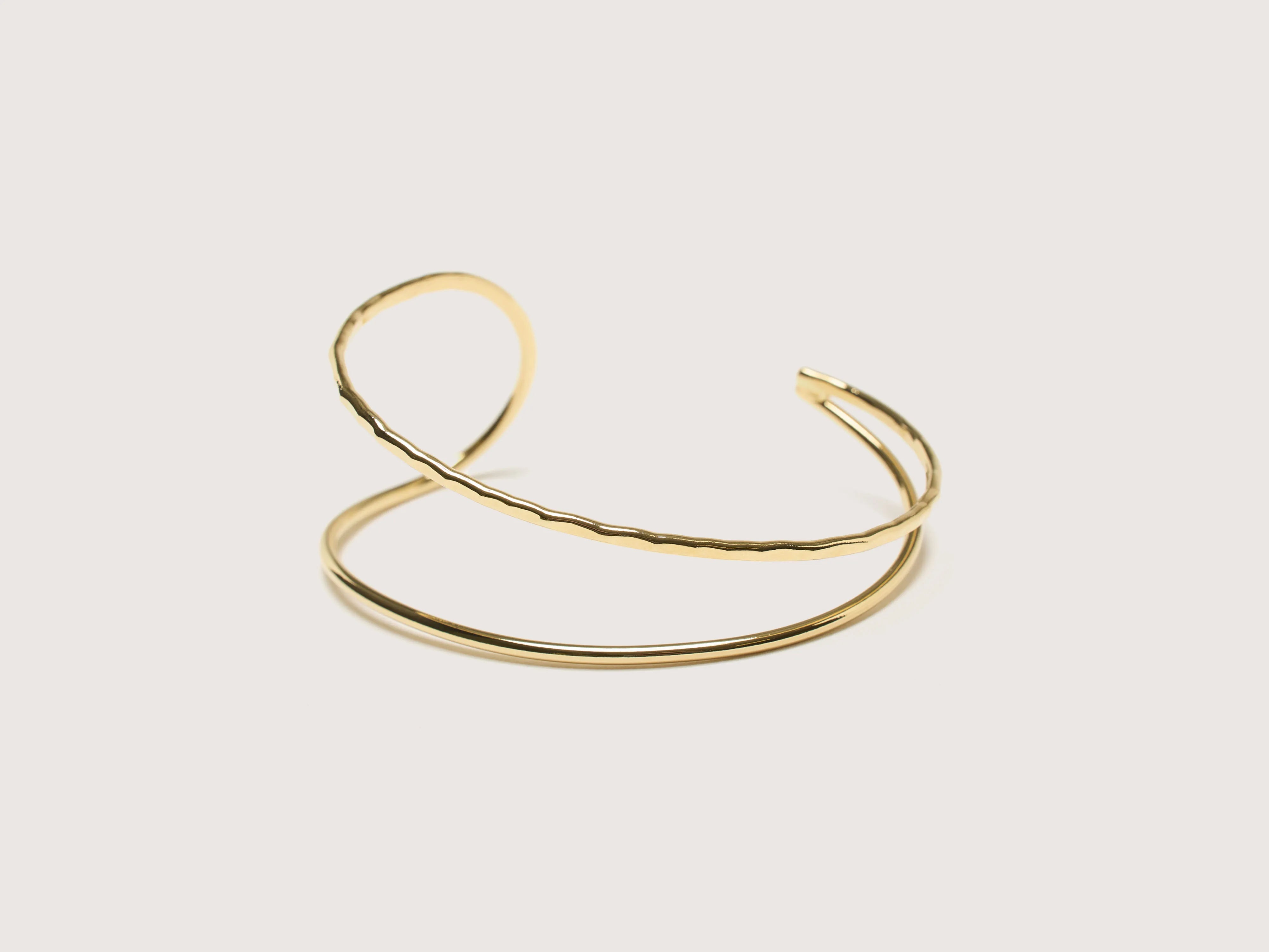 trendy leather bracelets -Eve Asymmetrical Bangle Bracelet (242 / W / GOLD)