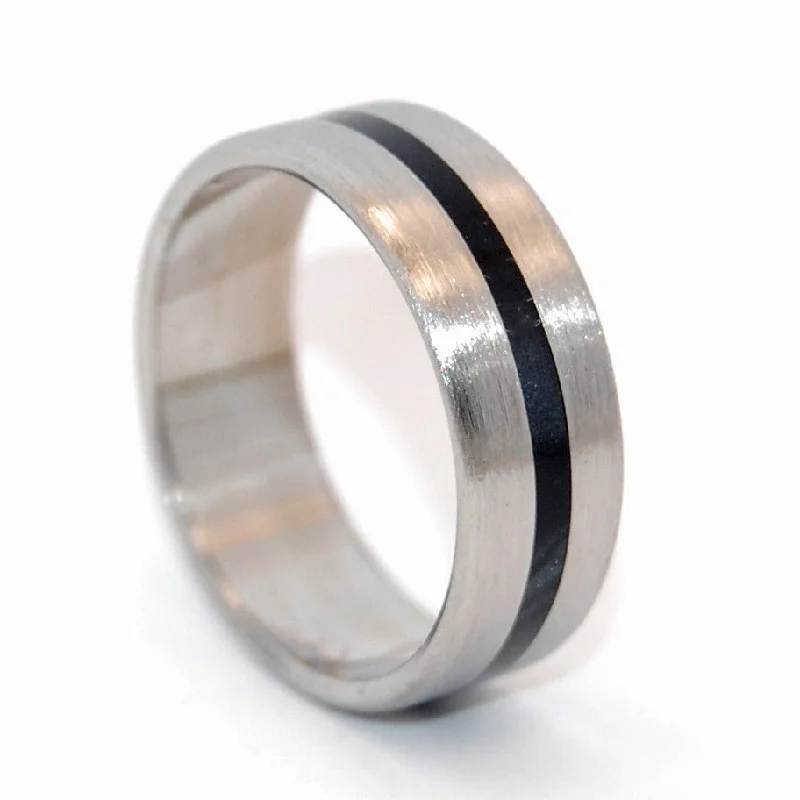 luxury gemstone rings -O'connor | Men's Black Steel Wedding Ring