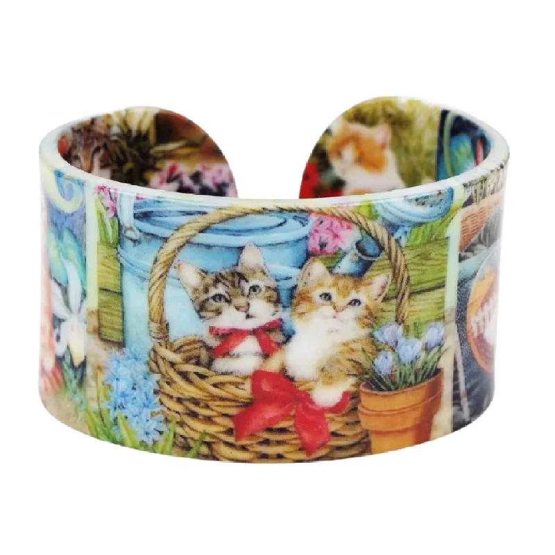 personalized bangles -Kewt- the Kitty Design Acrylic Cuff Bracelet