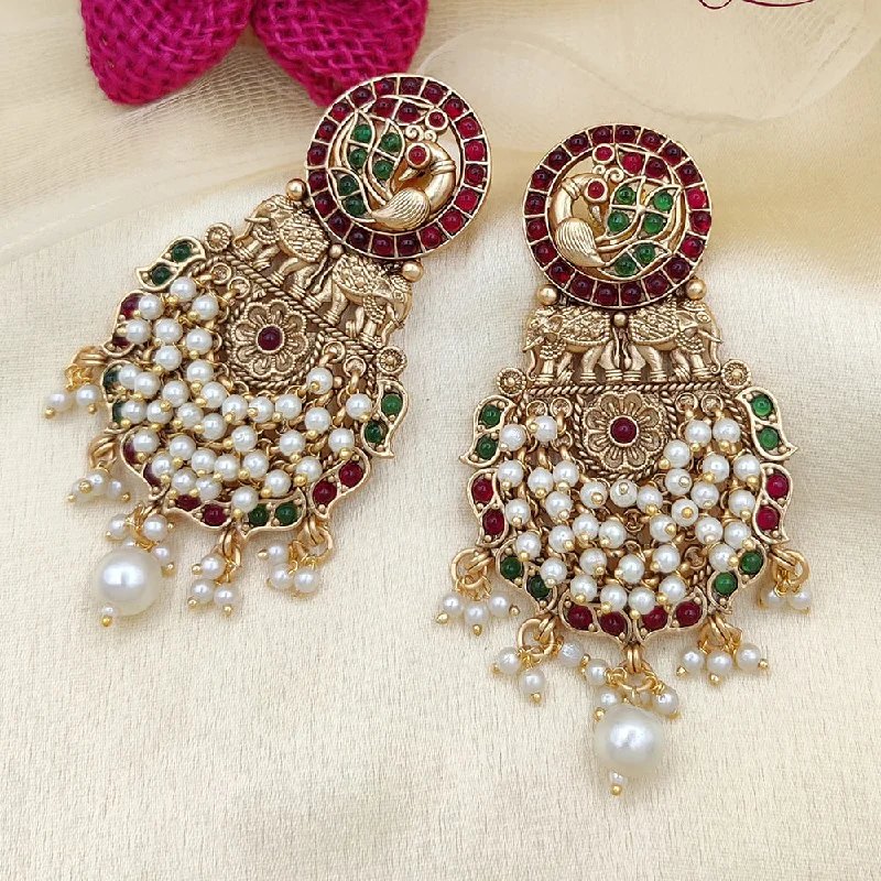 affordable luxury earrings -Jewel Addiction Copper Rajwadi Finish Dangler Earrings