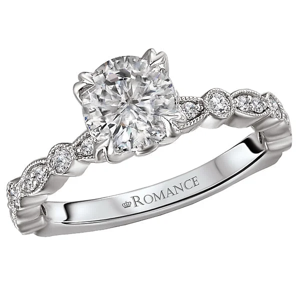 classic solitaire diamond engagement rings -Classic Semi-Mount Diamond Ring