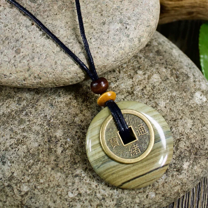 minimalist gold necklaces -Integrity Sacred Earth Amulet