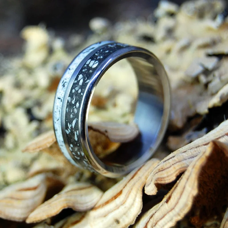 wedding anniversary rings -Where Goliath Fell I Elah Valley Stones | Men's Elah Valley Stones & Titanium Wedding Ring