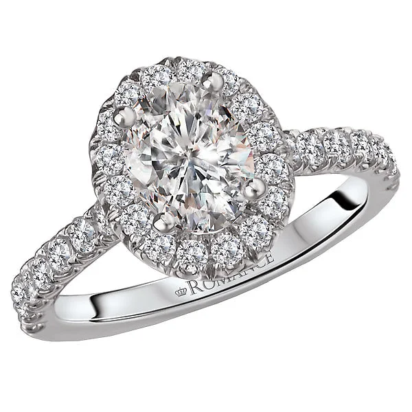 timeless diamond engagement rings -Halo Semi-Mount Diamond Ring