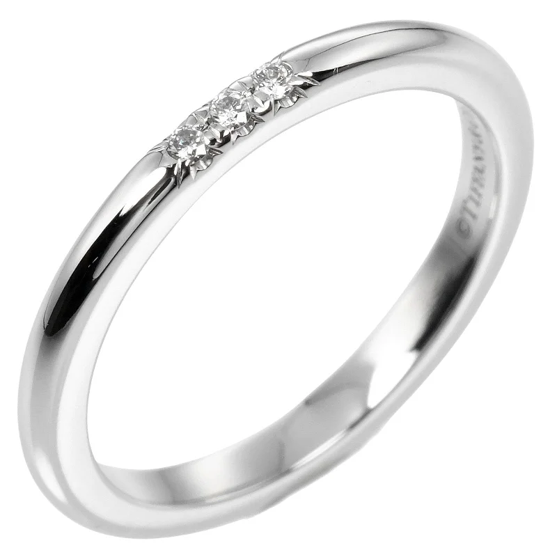 classic engagement rings -Tiffany & Co Pt950 Platinum 3P Diamond Ring