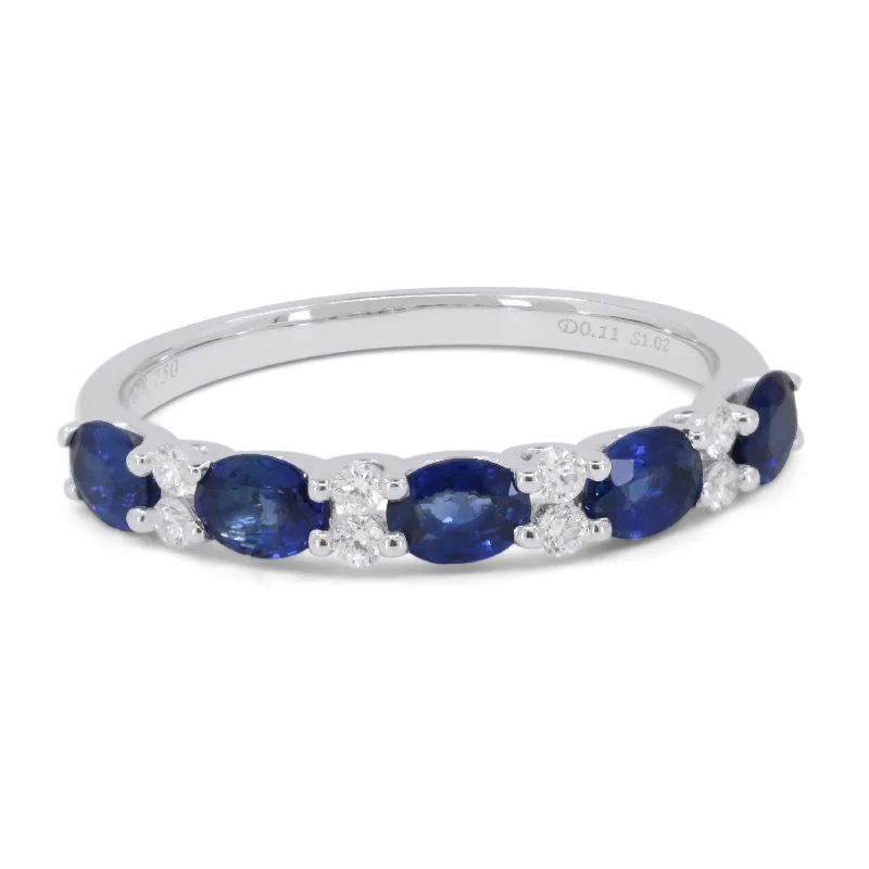 engagement rings with lab-grown diamonds -14K White Gold,sapphire Ring