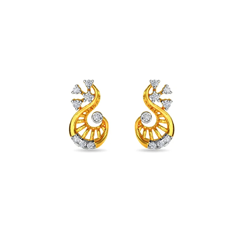 cubic zirconia earrings -Maceline Earring